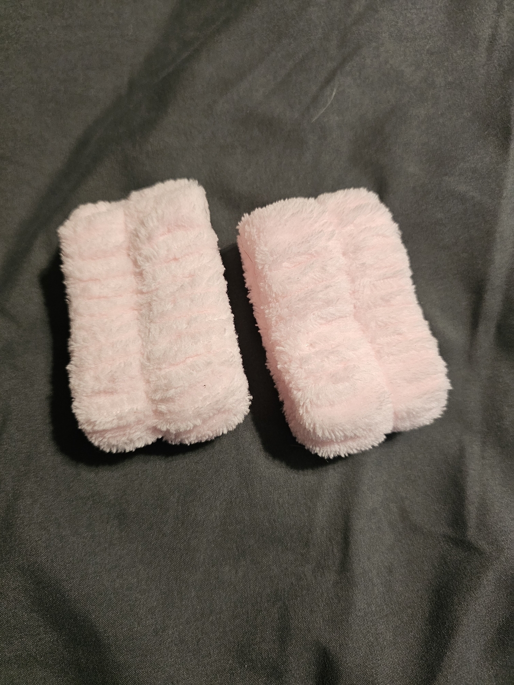 Soft Pink Fuzzy Wrist Beauty Cuff Set for Women